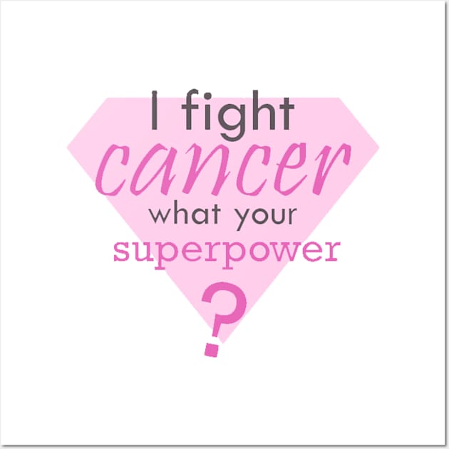 i fight cancer what's your superpower Wall Art by kakimonkey